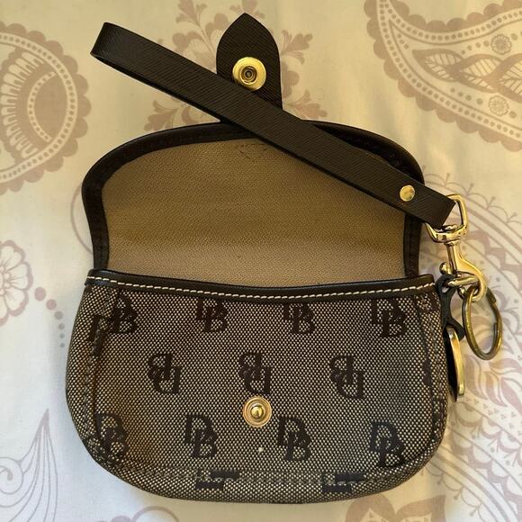 Dooney & Burke Canvas and Leather Wristlet - Picture 3 of 3